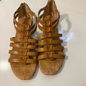 BareTraps Brown Strappy Sandals